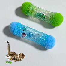 Interaktives Katzenspielzeug mit Glöckchen - geeignet für alle Rassen und Größen, weiches Plüschäußeres, flexibler Kunststoffschlauch, fördert Denkstimulation und Bewegung, batteriefrei, Tiermaterialien, lustiges Design, bereichert den Spaß der Katzen - Verschiedenfarbig - Übersicht 6