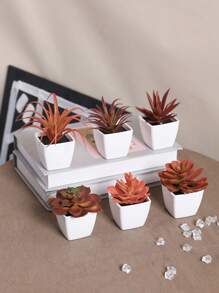 Conjunto de 3 macetas con suculentas simuladas, combinación de verde y rosa, plantas artificiales miniatura falsas para jardín, escritorio, habitación, ventana, regalo de inauguración de casa, decoración de arte, decoración de oficina, boda