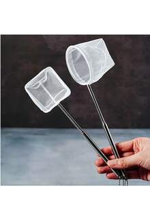 可扩展不锈钢水族箱网 - 适合鱼和虾，耐用的不锈钢材料 - 适合水族馆主人 - 适合清洁和捕捉 - 给鱼爱好者的绝佳礼物 - 白色 - 查看 2