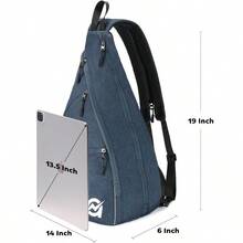 A11N SPORTS Pickleball Bag Reversible Crossbody Sling Bag Backpack For Women Men - Navy - View 2