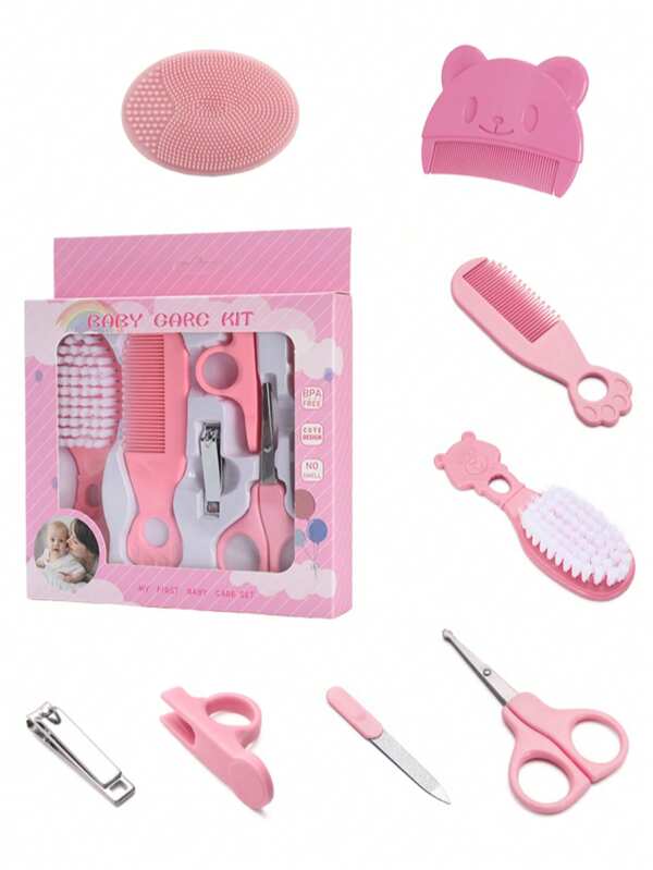 Set de 8 productos de cuidado del bebé, manija de ABS, set de cuidado diario para niños, regalo perfecto para cumpleaños y días festivos