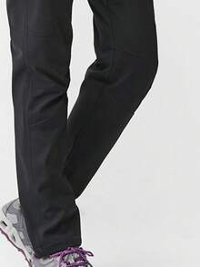 女士防风防水户外工装裤 - 轻便直筒徒步裤，带拉链口袋，软壳徒步慢跑裤，适合春秋季慢跑、登山、背包旅行和旅行