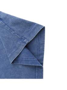 Short Sleeve T-Shirt Vintage Wash Tee Black Thick Thighs & Pretty Eyes Graphic Print Casual Daily Wear Man's Graphic Tee Christmas Gift - 藍色 - 查看 6