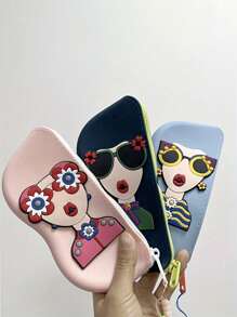 1 pieza Bolsa de gafas de silicona multicolor para almacenamiento, equipada con asa colgante, adecuada para viajes y uso portátil. Resistente al agua y a los golpes, diseñada para mantener las gafas y las gafas de natación libres de polvo. Ceremonia de revelación, perfecta para vacaciones, bodas y fiestas, regalo perfecto para colegas, amigos y familiares, vuelta al colegio