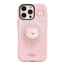 GUCADI 2-in-1 Magnetisches Tierdesign Handyhülle kompatibel mit Apple 16, 13, 15 Pro Max, 14, 11, süßes Cartoon-Paar oder für den Selbstgebrauch, Geschenk für Freund/Freundin/Freund, geeignet für Feiertage/Geburtstage - Rosa - Übersicht 4