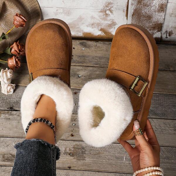 2025 Winter New Women Snow Boots, Fashionable Casual Warm Slip-On Ankle Boots, Insulated Boots For Women