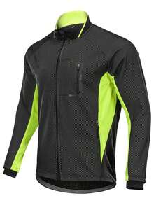 Chaqueta de ciclismo para hombres, ropa deportiva de ciclismo resistente al viento, chaqueta deportiva para montar en bicicleta - Verde - Ver 5