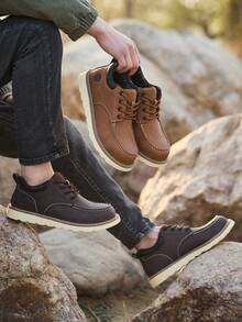 Unisex Comfortable Shoes, Anti-Smash Anti-Slip Anti-Puncture Work Shoes, Construction Site Protective Shoes, British Style Labor Protection Shoes, Men Women Outdoor Work Boots