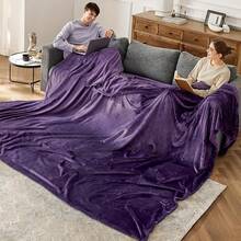 [Chăn lông cừu mềm nhẹ] Chăn lông cừu mềm nhẹ ấm áp 280GSM - Chăn cỡ lớn dùng cho giường, ghế sofa, ghế dài, du lịch, cắm trại, trang trí mùa thu, trang trí mùa thu, trang trí phòng - Nhiều màu - Xem 30