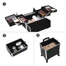 Cosmetic Train Cases - 黑色 - 查看 5