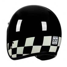 Crown Racing Retro Half-Helmet For Both Men And Women And DOT-Certified | 3/4 Motorcycle Helmet For All-Season Commuting And Riding - Multicolor - View 3