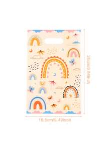 10/25/50pcs,Bohemian Rainbow Goody Bag Candy Bags Wedding Party Decor Outdoor Party Birthday Supplies Shower Decor Gift Bags