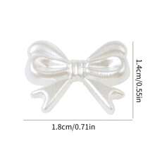 30pcs White Faux Pearl Bow Flat Back Bow Decoration For Phone Case, Fan, Cream Glue, DIY Bracelet, Necklace, Phone Case, Craft