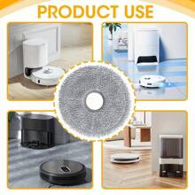 8pcs Microfiber Mop Pads For Dream L10s Ultra/L10 Ultra/L20 Ultra/L10s Pro Ultra Heat & Xiao Mi X10+ Robot Vacuum, Washable Cloth Floor Attachment, Thick Wet Wipes, Reusable Mop Pads