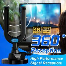 TV Aerial With Signal Booster With Dual Polarization Design High Gain 27ft Coax Cable Built-In Intelligent IC Chip Plug And Play Magnetic Base - Black - View 4