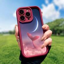 Whimsical Mermaid Tail Phone Case Designed With Enchanting Pastel Colors Compatible With IPhone 16 15 14 13 12 And 11 Pro Models And Made Of TPU Protective Material Perfect Gift For Family Friends Young People Birthdays Holidays Boyfriends Girlfriends And Valentine's Day - White - View 5
