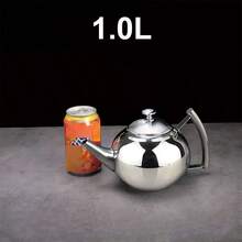 1pc Stainless Steel Thickened Teapot/Coffee Pot With Filter, Suitable For Brewing Tea, Coffee, Milk, Juice, Ideal For Outdoor, Wedding, Party, Gift, Birthday, Christmas And Other Occasions - Multicolor - View 15