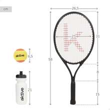 Aktive Kit de démarrage de raquette de tennis avec balles, bouteille et sac de raquette (210 gr) ✅ Livraison sous 24/48 heures en Espagne (continent) - Noir - Voir 4