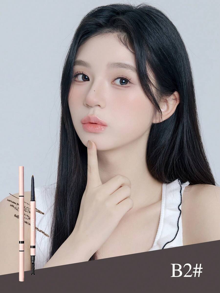 FLORTTE 双头精准眉笔,适合日常妆容,可作为礼物送给女朋友 - B2 Gray Brown - 查看 1