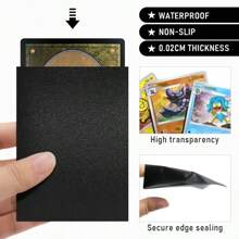 200 Stücke schwarze MTG Kartenhüllen, Größe 66*91mm, geeignet für Sammelkarten, Sportarten Karten, Baseball Karten, TCG, langanhaltend, schön, weich für Standard Karten