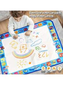 Juguetes de lienzo acuarela mágica, alfombra de pintura educativa, manta reutilizable para pintar y escribir, juego de lienzo mágico de diversión, juguetes educativos, lienzo grande, no ensuciar las manos, grafiti de pintura, rodillo de impresión divertido, regalos, Navidad, vuelta al cole