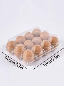 10/50pack Reusable 12-Slot Clear Plastic Egg Cartons - Simple, Practical, Can Hold 12 Eggs, Cost-Effective Purchase For Home, Farm, Market Display, Kitchen Accessories - Multicolor - View 9