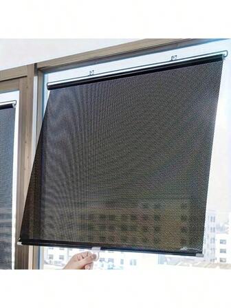 易于安装的遮阳窗帘套装 - 适用于门、窗和车窗 | 防热防紫外线 | 经典家居装饰风格（含吸盘）