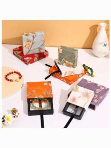 1Set Of 2 Floral Design Jewelry Boxes With Pull-Out Suspension Trays - Antioxidant PE Lined Storage For Earrings, Necklaces, Rings - 3D Laser Cut-Out Patterns, Premium Travel Gift Set For Home, Photography Props For Women Storage Organizer Travel Essentials Gift Back To School