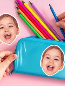 定制脸部贴纸，卡通肖像，个性礼物，趣味照片，创意标签，适用于日常办公，纪念友情和爱情，贺卡，礼物装饰，化妆舞会，生日派对和聚会