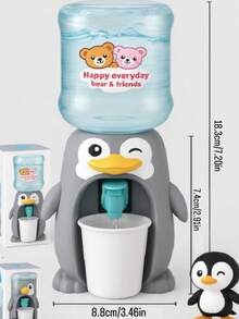 Miniature Water Dispenser Mini Jug Water Dispenser Kit Animated Shapes Glass Included - Grey - View 5