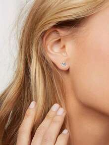 XUJIA 1 Pair 925 Sterling Silver Round Cut 3mm-0.1ct Moissanite Women's Fashion Small Hoop Earrings, Jewelry Gift For Valentine's Day Anniversary, Birthday Present For Girlfriend