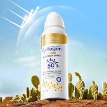 SADOER SPF50 PA+++ 胶原蛋白抗皱美白防晒喷雾，轻盈不油腻，保湿防水，面部防晒，旅行、露营、徒步、登山、户外活动、海滩、夏季护肤的理想之选，送给女性和女孩的礼物（非加压式，手动泵喷头） - 彩色 - 查看 10