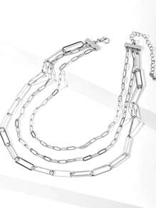 Fashionable Multi-Layer Metal Necklace, Suitable For Women's Daily Wear