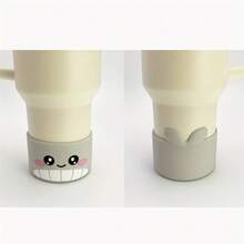 1 件动物图案硅胶杯套 - 狗和鲸鱼，防滑底部，适合 40 盎司玻璃杯，是复活节、母亲节和生日的完美礼物