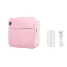 Mini Printer, Portable Thermal Sticker Maker With 1 Roll Paper, Compatible With IOS & Android, Sticker Printer For Study Notes, Pictures, DIY, Journal