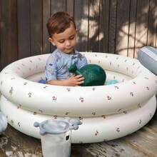 充气韩版熊仔小型儿童泡泡池充气气球池游戏池玩耍池 - 彩色 - 查看 7