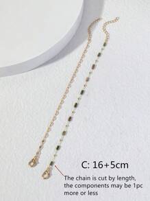 2 pièces Bracelet chaîne de perles tube en pierre naturelle minimaliste, cadeau pour elle, mère, amie, amante