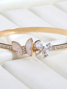 New Fashion Shinny Zirconia Shell Butterfly With Full Rhinestone Bracelet For Party Gift