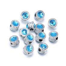10 Stücke/Packung doppelseitige Strass-Perlen, 11mm, Multi-Stil glitzernder Diamant Lässig DIY Schmuckperlen, geeignet zum Herstellen von Armbändern, Halsketten, Anhängern, Accessoires