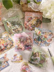 CANDY POETRY 1 包 30 张 INS 风格生活计划贴纸，创意美学贴纸，DIY 装饰工艺用品，节日礼物，个性化剪贴簿，学校文具，学校用品，返校 - 綠色 - 查看 7