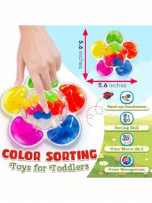 Farbsortier-Spielzeug, Sensorisches Spielzeug, Feinmotorisches Geschicklichkeitsspiel für Kleinkinder, Farbmatch-Spielzeug, Vorschulaktivitäten zum Lernen, Beruhigende Montessori-Spielzeuge für Kinder, Jungen, Mädchen im Alter von 1, 2, 3 Jahren als Geschenk, Sensorisches Spielzeug, Montessori-Spielzeug, Spiele, Sensorisches Spielzeug, Montessori-Spielzeug, Kinderspielzeug