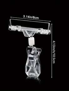 10 件透明旋转亚克力价格标签夹，双面显示标签，适用于办公室、商业、零售店、超市、展览、塑料标牌、价格卡 - 彩色 - 查看 3