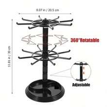 2 件旋转珠宝展示架 - 2 层 360° 旋转珠宝收纳架，用于项链、手镯、耳环和戒指 - 节省空间的钥匙扣架和塑料珠宝架，适用于柜台和梳妆台，适合女士收纳整理器旅行必需品，返校宿舍收纳秋季装饰 - 彩色 - 查看 9