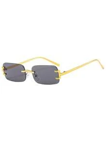 Lunettes de soleil carrées en métal pour hommes et femmes, lunettes à monture fine , convenant pour la protection solaire en été, les vacances à la plage, les sports de plein air, les fêtes, la conduite, la pêche, le cyclisme, les achats et la prise de photos