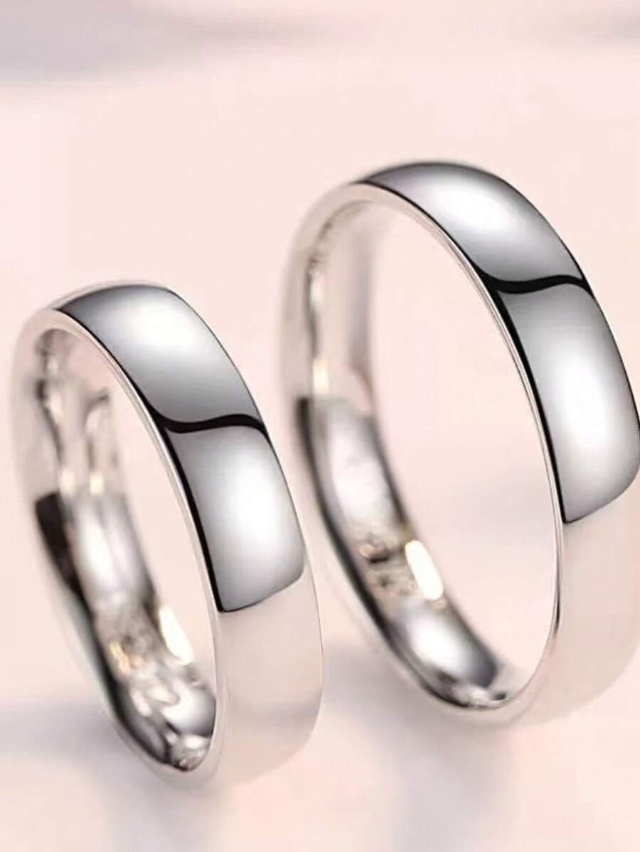 6mm Polished Stainless Steel Band Rings, Simple Plain Ring, Smooth Solid Band, Suitable For Women's Daily Wear, Wedding Gift