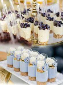 20/40/80 piezas Copas de postre con cucharas, pequeñas y inclinadas tazas de plástico transparente, tazas redondas y anguladas para mouse, para pudín, mouse, gelatina, fiestas, adecuadas para pasteles de helado, decoración de postres, fiestas de cumpleaños, bodas y otros eventos, 1 pieza