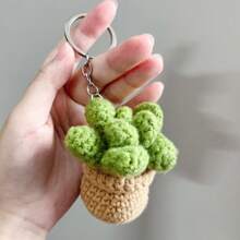 1 pieza de adorno colgante para el espejo retrovisor, hecho a mano en estilo bohemio, accesorio ideal para mujeres, niñas, amantes de suculentas/cactus, decoración interior verde para el coche, también apto como accesorio colgante para camiones, decoraciones y regalos de boda, decoración del hogar