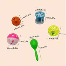9 Pacotes Conjunto de Bola de Sino para Pássaros para Mastigação, Treinamento e Brincadeira, Brinquedo de Prêmio Colorido para Gaiola de Papagaio para Calopsita, Periquito, Jandaia, Patinhas Pequenas para Filhotes de Gatos e Cães, Cores Aleatórias