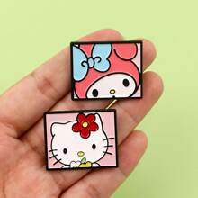 Sanrio 5 sztuk ładnych emaliowanych szpilek na klapę odznaki na plecaku damska broszka ubrania prezent biżuteria akcesoria modowe
