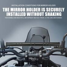 1pc Motorcycle Rearview Mirror Extension Bracket Aluminum Alloy Retractable Balance Bar Mobile Phone Spotlight Mounting Bracket For Scooter Motorcycle Dirt Bike